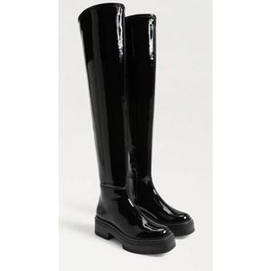 Sam Edelman Lydia Black Chunky Lug Sole Over The Knee Fashion Boots New Size 6